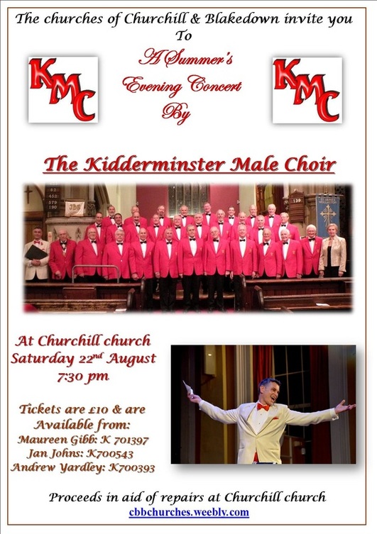 The Benefice Mission Group Kidderminster Male Choir concert poster