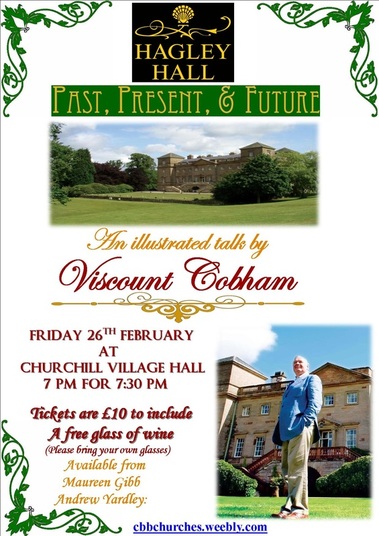 Lord Cobham talk at Churchill Village Hall 2016 poster