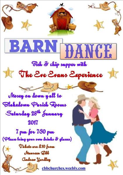 Friends of Churchill church Barn Dance 2017 poster